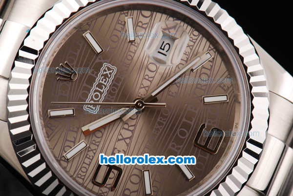 Rolex Datejust II Oyster Perpetual Automatic Movement Khaki Rolex Logo Dial with Numeral/Stick Marker and SS Strap - Click Image to Close